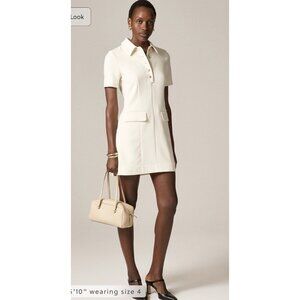 J Crew Womens Parc Dress Four Season Stretch Sz 2 Ivory Workwear Chic Minimalist